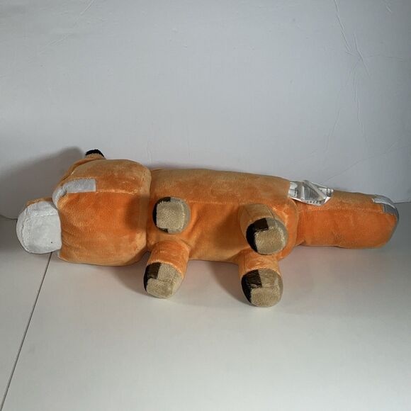 MINECRAFT FOX Soft Plush 20" Mojang Stuffed Toy Animal Long Pillow Buddy orange - Picture 3 of 7